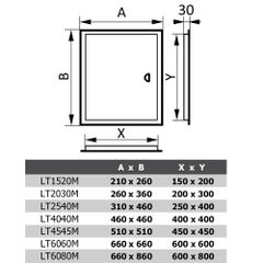 Cửa thăm hộp kỹ thuật Kim loại EVECS - LTM - Hàng Nga nhập khẩu chính hãng