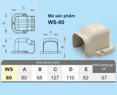 Trunking Nhựa Fineduct Chụp Áp Tường Màu Ngà WA70/ WA80/ WB80/ WS80/ WA100/ WA120/ WA140 [Hộp che ống đồng máy lạnh / Air Conditioner Line Set cover]