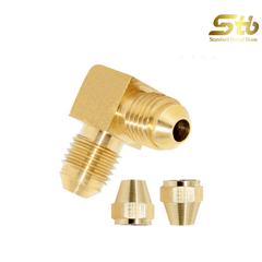 Co (90 độ) 2 đầu côn lồi Flare Fitting Elbow  6mm (số 4)/ 8mm (số 5)/ 10mm (số 6)/ 10mm (số 7)/ 12mm (số 8)/ 16mm (số 10)- Bằng đồng