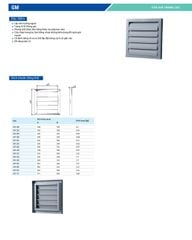 Cửa chớp thông gió kim loại vuông BLAUBERG - GM 200/ 250/ 300/ 400/ 535 - Hàng Nhập Khẩu