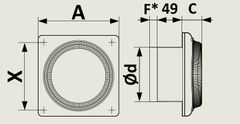 Quạt thông gió, hút mùi ERA - DISC 4 BB - D100 - Hàng Nga nhập khẩu chính hãng