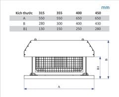 Quạt thông gió hút mái Vortex - VF-315R/ VF-355R/ VF-400R/ VF-315R-TS/ VF-310R-N