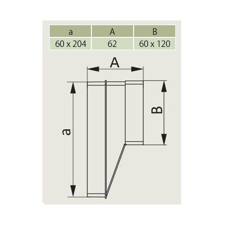 Nối lệch tâm chữ nhật ống gió ERA - 612RP20P - Hàng Nga nhập khẩu chính hãng