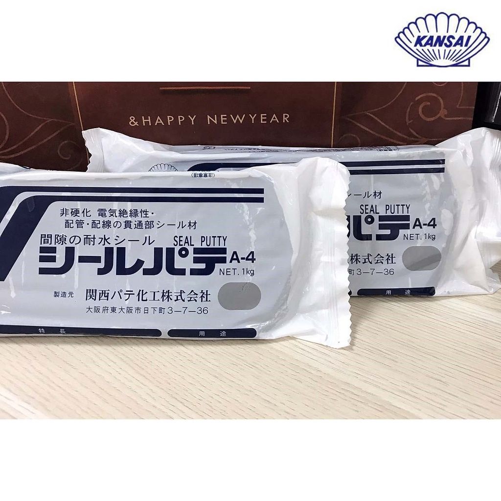 Đất sét bít tủ điện KANSAI A4 (GRAY) - 1kg/Gói - Hàng nhập khẩu chính hãng Nhật Bản