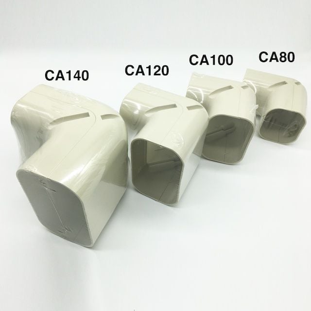 Trunking Nhựa Fineduct Co 90 Độ Trong Góc Tường Màu Ngà CA - 70/80/100/120/140 (Co đứng) [Hộp che ống đồng máy lạnh]
