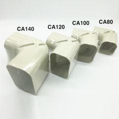 Trunking Nhựa Fineduct Co 90 Độ Trong Góc Tường Màu Ngà CA - 70/80/100/120/140 (Co đứng) [Hộp che ống đồng máy lạnh]