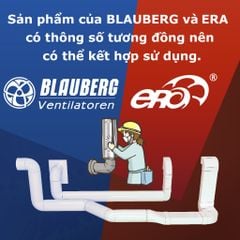 Nối ống gió nhựa 90 độ chữ nhật - tròn BLAUBERG - US-90 - Hàng nhập khẩu chính hãng