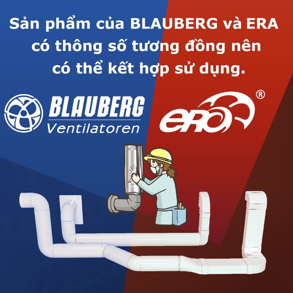 Co tròn 45 độ nhựa ống gió ERA - KKP 45 - Hàng Nga nhập khẩu chính hãng