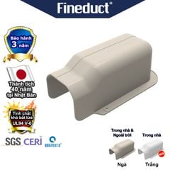 Trunking Nhựa Fineduct Chụp Áp Tường Màu Ngà WA70/ WA80/ WB80/ WS80/ WA100/ WA120/ WA140 [Hộp che ống đồng máy lạnh / Air Conditioner Line Set cover]