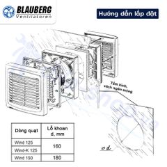 Quạt HT gắn trường, Trần - Ukraine - BLAUBERG Wind 125/ 150/ DK + Time