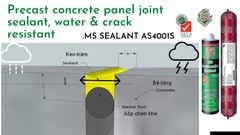 [Liên hệ ngay] Keo trám hiệu suất cao Malaysia - MS Sealant AS4001S - Trắng/ Xám