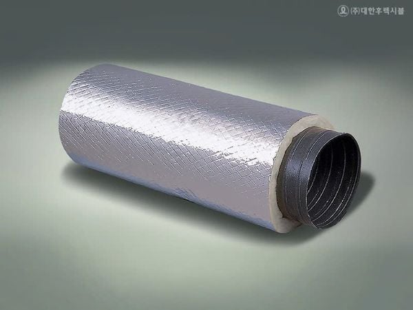 Ống gió mềm vải 10m Tarpaulin Hàn Quốc DAEHAN có bảo ôn - D-4000TP - 10m/Ống