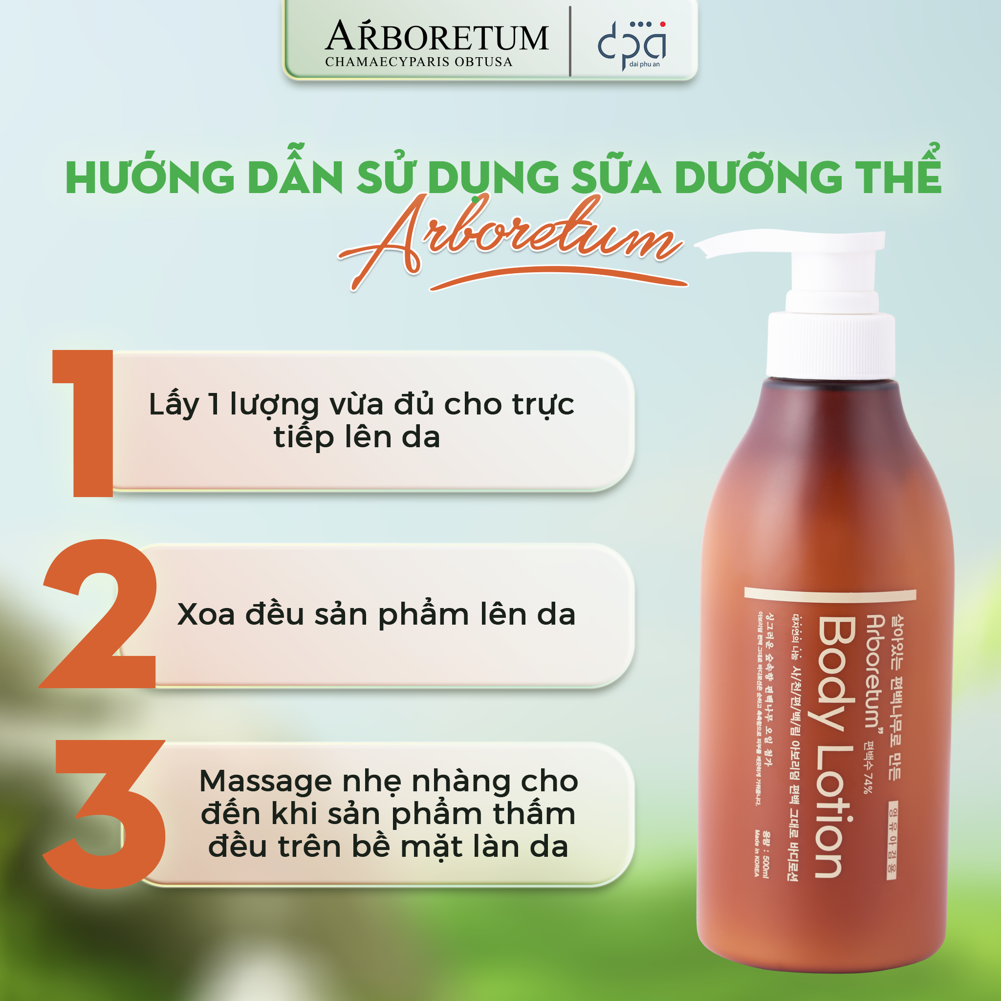  SỮA DƯỠNG THỂ ARBORETUM 