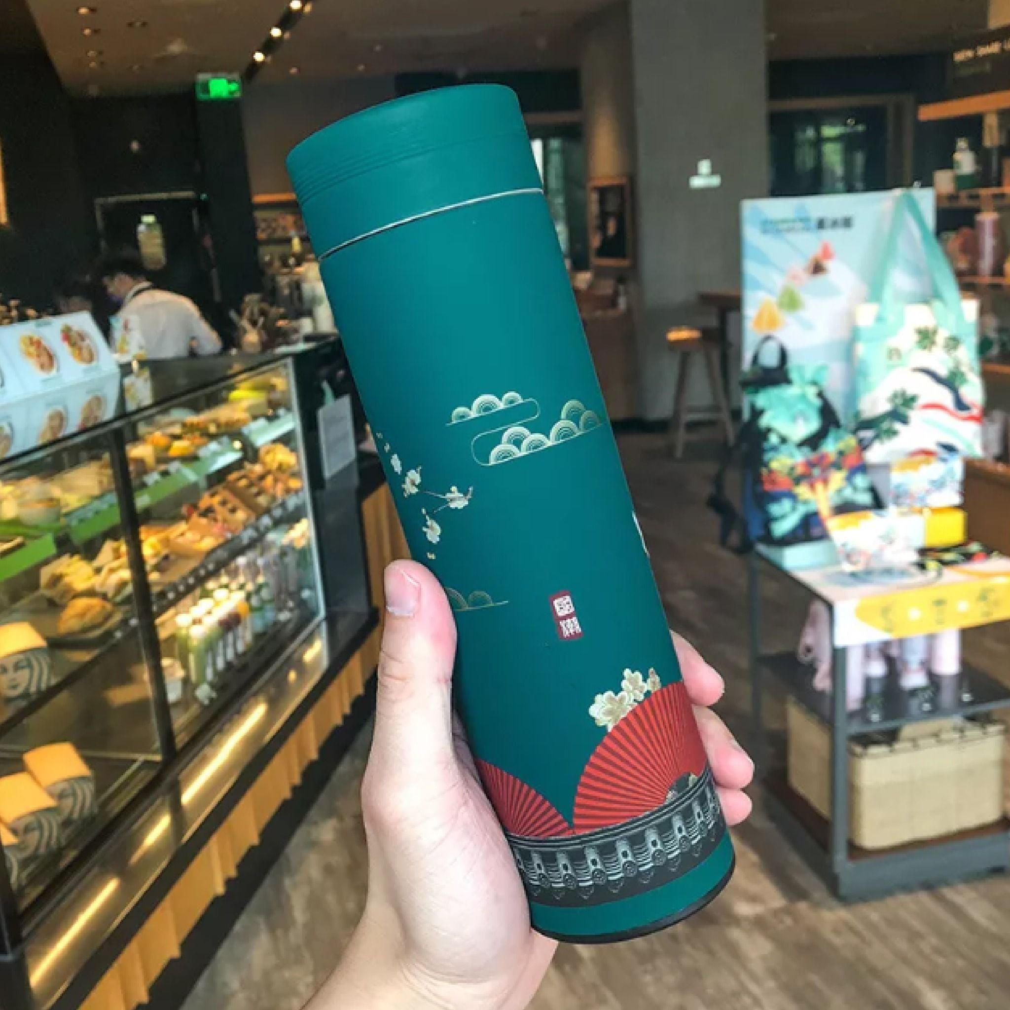  Bình Giữ Nhiệt Nóng Lạnh Hoa Văn Chinh Hạc (C/450ml) 