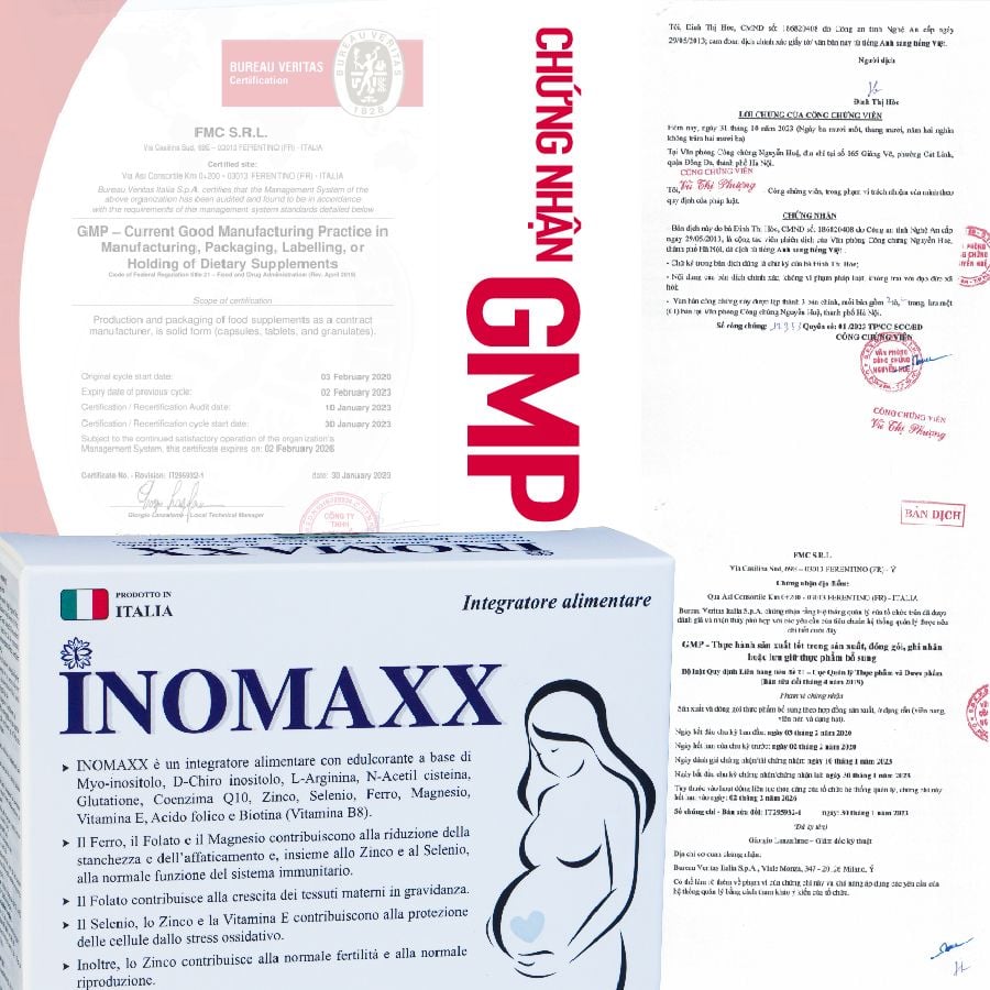  Sản Phẩm Bổ Trứng INOMAXX - Cân Bằng Nội Tiết Tố Tăng Khả Năng Thụ Thai Giảm Hội Chứng Buồng Trứng Đa Nang – Hộp 20G 