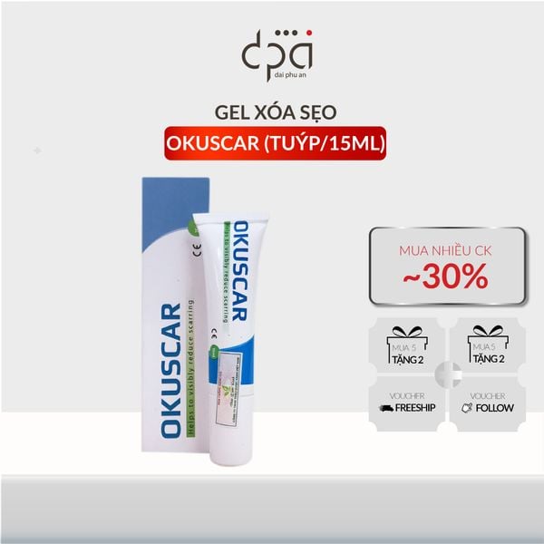  Gel Trị Sẹo Okuscar thương hiệu 25 năm Hy Lạp (Tuýp/15ml) 