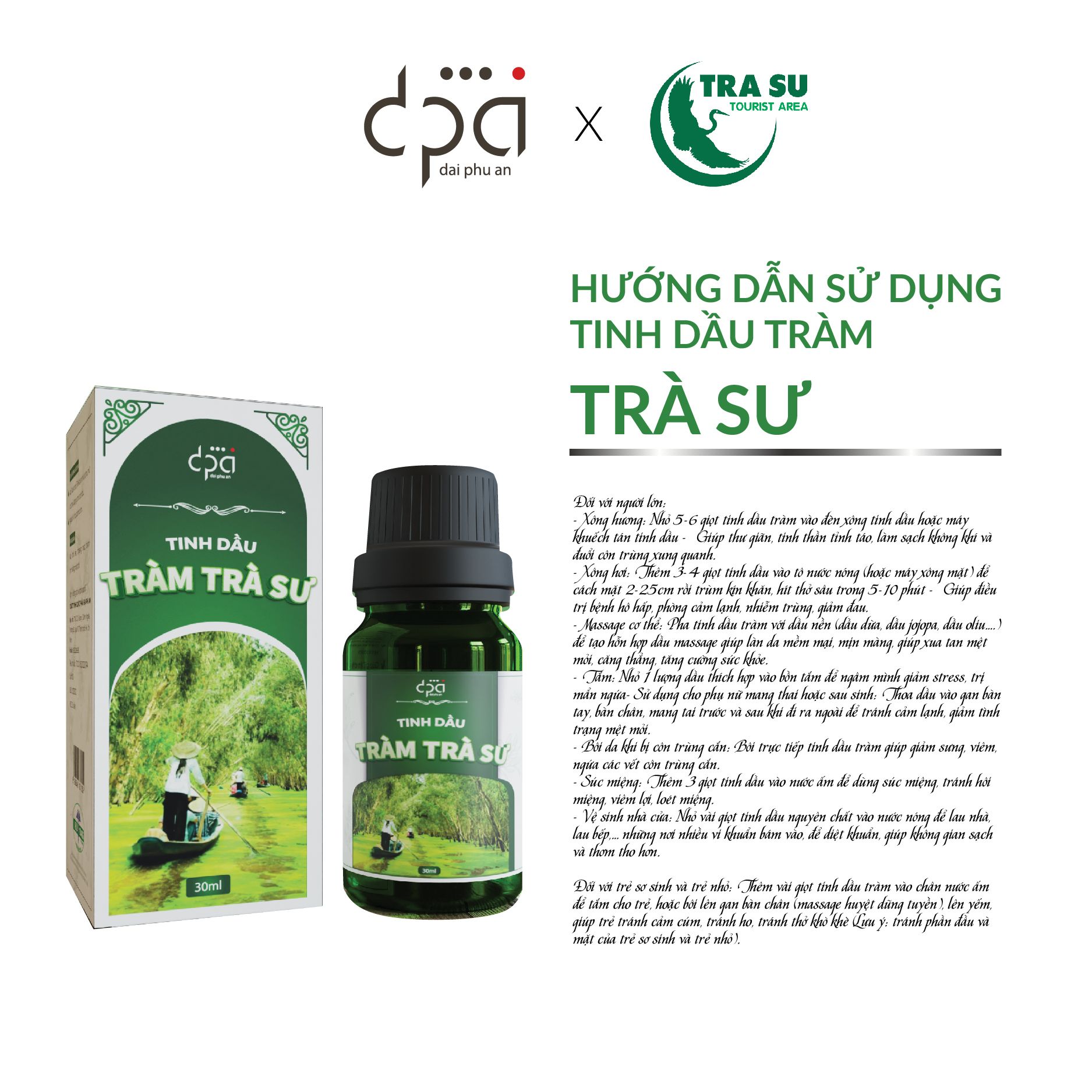  Tinh Dầu Tràm Trà Sư Kì Hoa Dị Thảo - Dung Tích Chai 30ML 