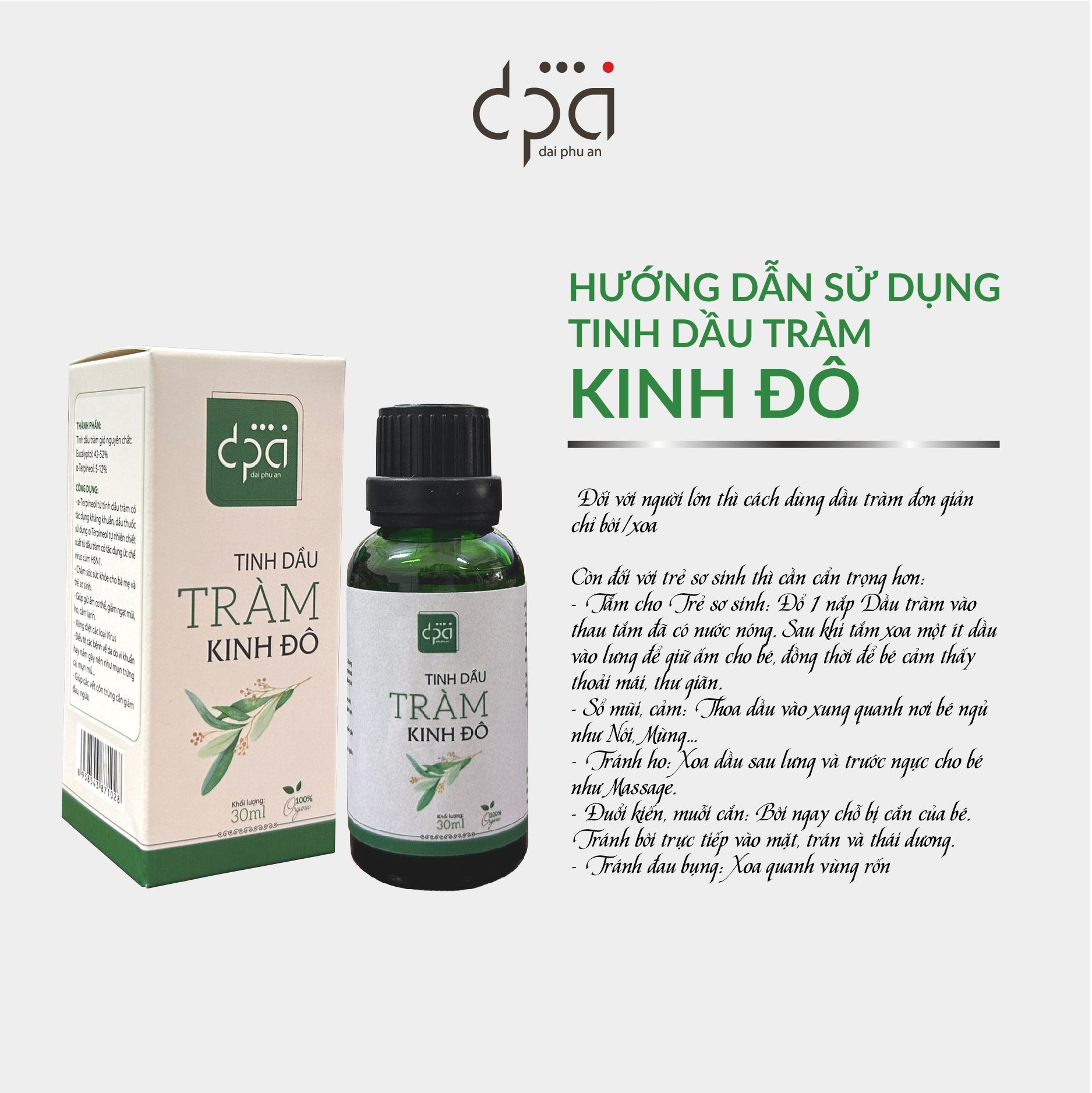 Tinh Dầu Tràm Kinh Đô - Dung Tích Chai 30ML 