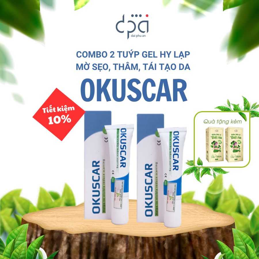  Combo 2 tuýp Gel làm mờ sẹo Okuscar Nhập Khẩu Châu Âu Phân Phối ĐQ tại ĐPA (T/15g) 