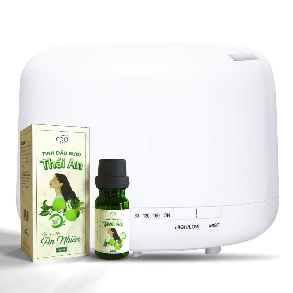  [Combo] Máy Khuếch Tán Kèm Tinh Dầu Thuần Chay Nguyên Chất Thái An (10ml) 