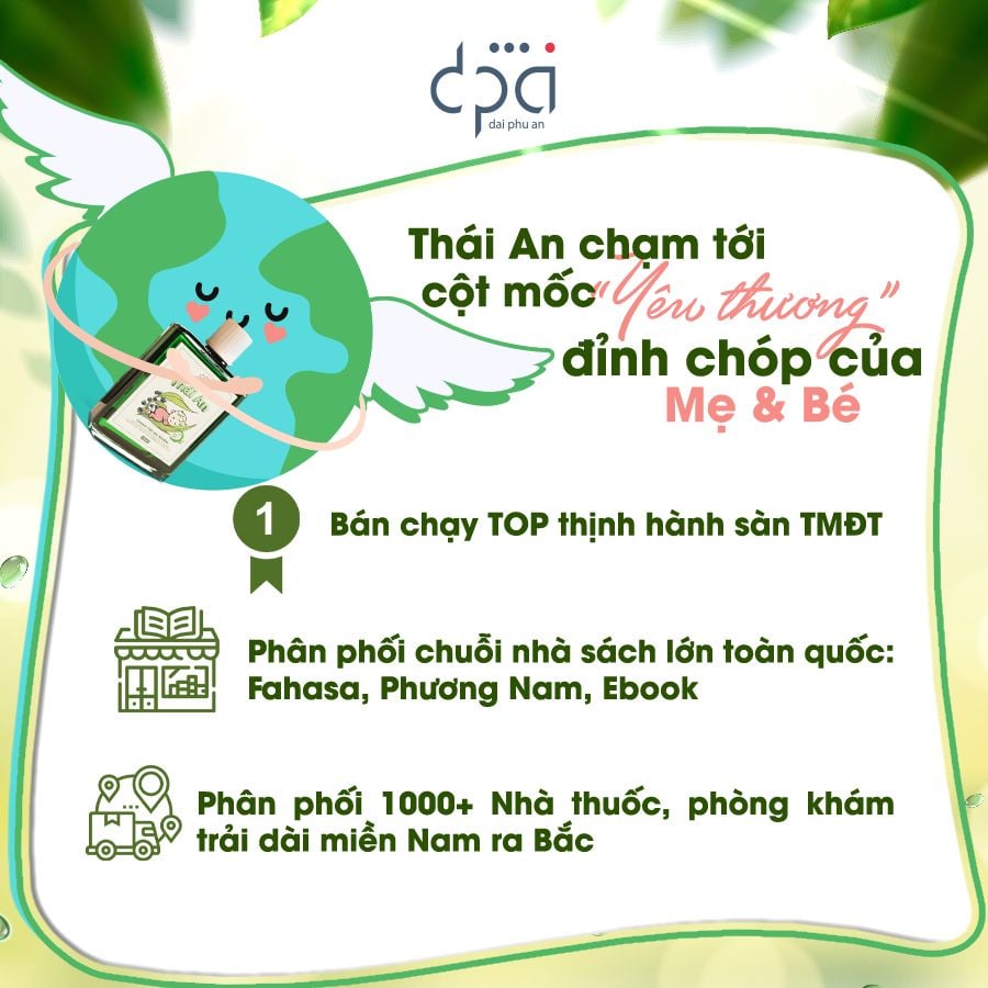  COMBO 5 Dầu Khuynh Diệp Thái An Cho Bé - Mùi Phấn Thơm Tự Nhiên, Dung Tích 25ML 