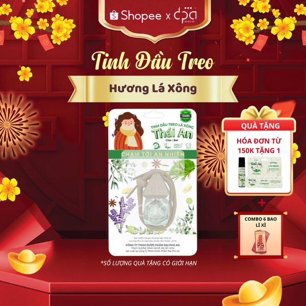  Tinh Dầu Treo Hương Lá Xông Thái An Giúp Khử Mùi Thanh Lọc Không Khí (C/9ml) 