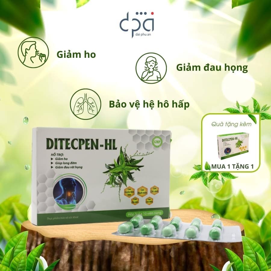  Thực phẩm hỗ trợ sức khỏe tăng cường hô hấp DITECPEN - HL (H/30V) 