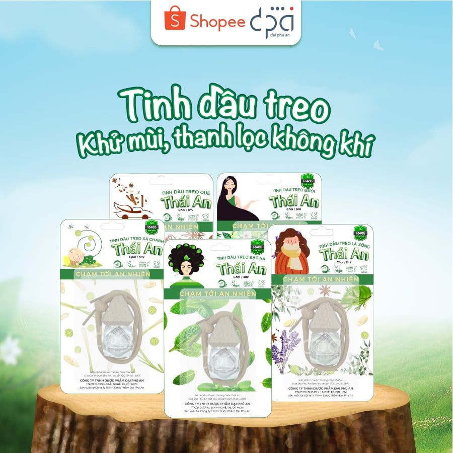  Tinh Dầu Treo Thái An Chiết Xuất Từ Thiên Nhiên Giúp Thư Giãn Khử Mùi Đuổi Muỗi Hiệu Quả - 9ml 