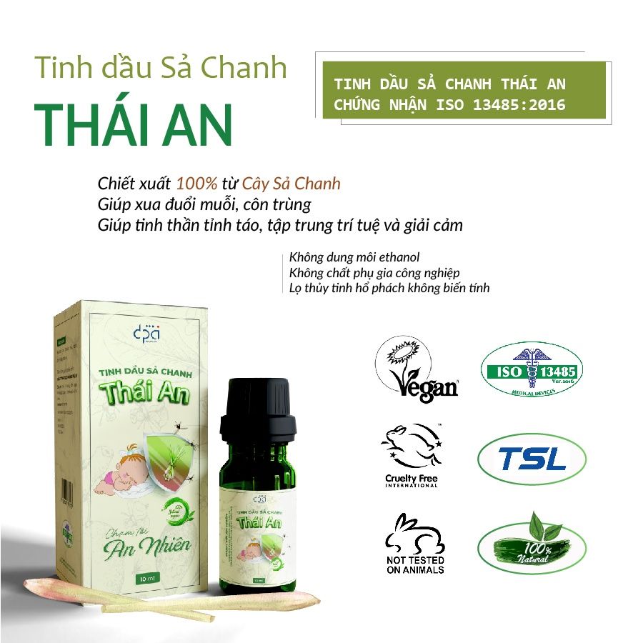  Tinh Dầu Thái An (C/10ml) - Chứng Nhận ISO Toàn Cầu 13485:2016 