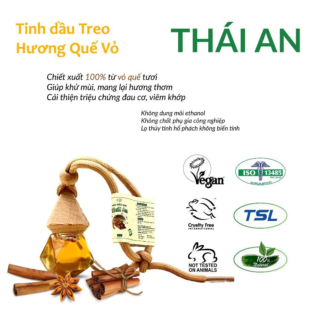  Tinh Dầu Treo Thái An Chiết Xuất Từ Thiên Nhiên Giúp Thư Giãn Khử Mùi Đuổi Muỗi Hiệu Quả - 9ml 