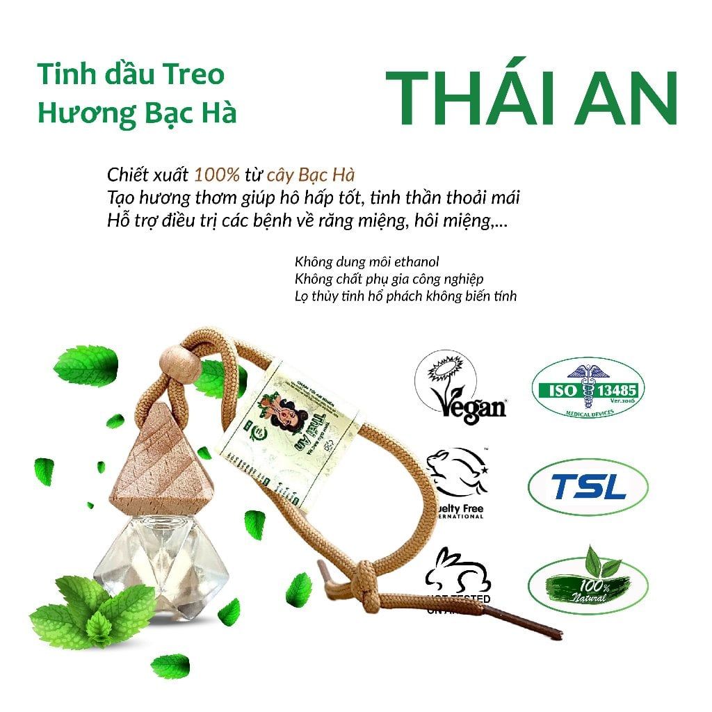  Tinh Dầu Treo Thái An Chiết Xuất Từ Thiên Nhiên Giúp Thư Giãn Khử Mùi Đuổi Muỗi Hiệu Quả - 9ml 