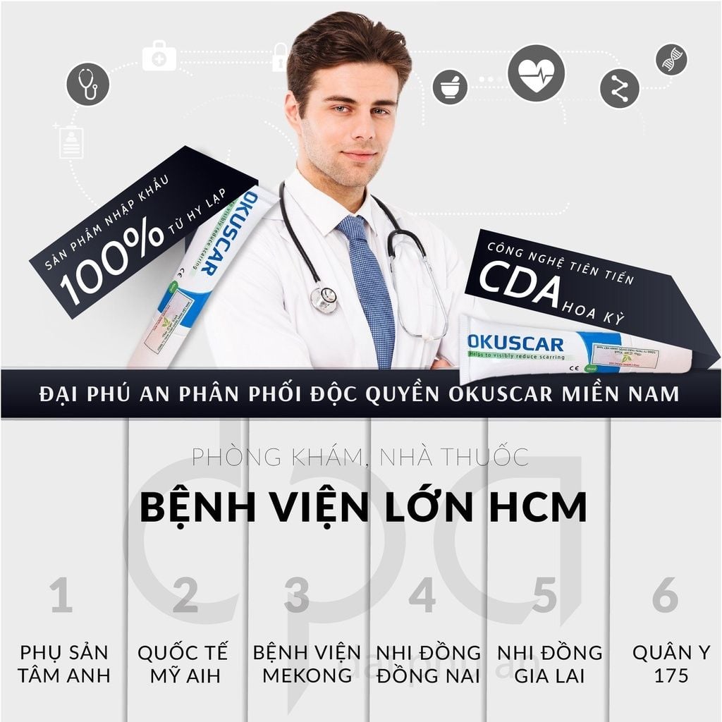  Gel làm mờ sẹo Okuscar [Nhập Khẩu Châu Âu] giúp liền và mờ sẹo thâm, sẹo lồi, sẹo rỗ (T/15g) 
