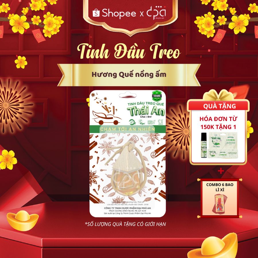  Tinh Dầu Treo Hương Quế Thái An Khử Mùi Hôi Thanh Lọc Không Khí Hiệu Quả (C/9ml) 