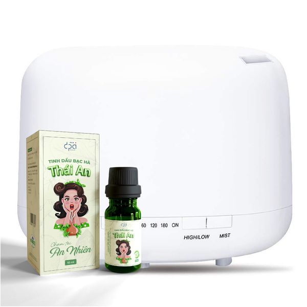  [Combo] Máy Khuếch Tán Kèm Tinh Dầu Thuần Chay Nguyên Chất Thái An (10ml) 