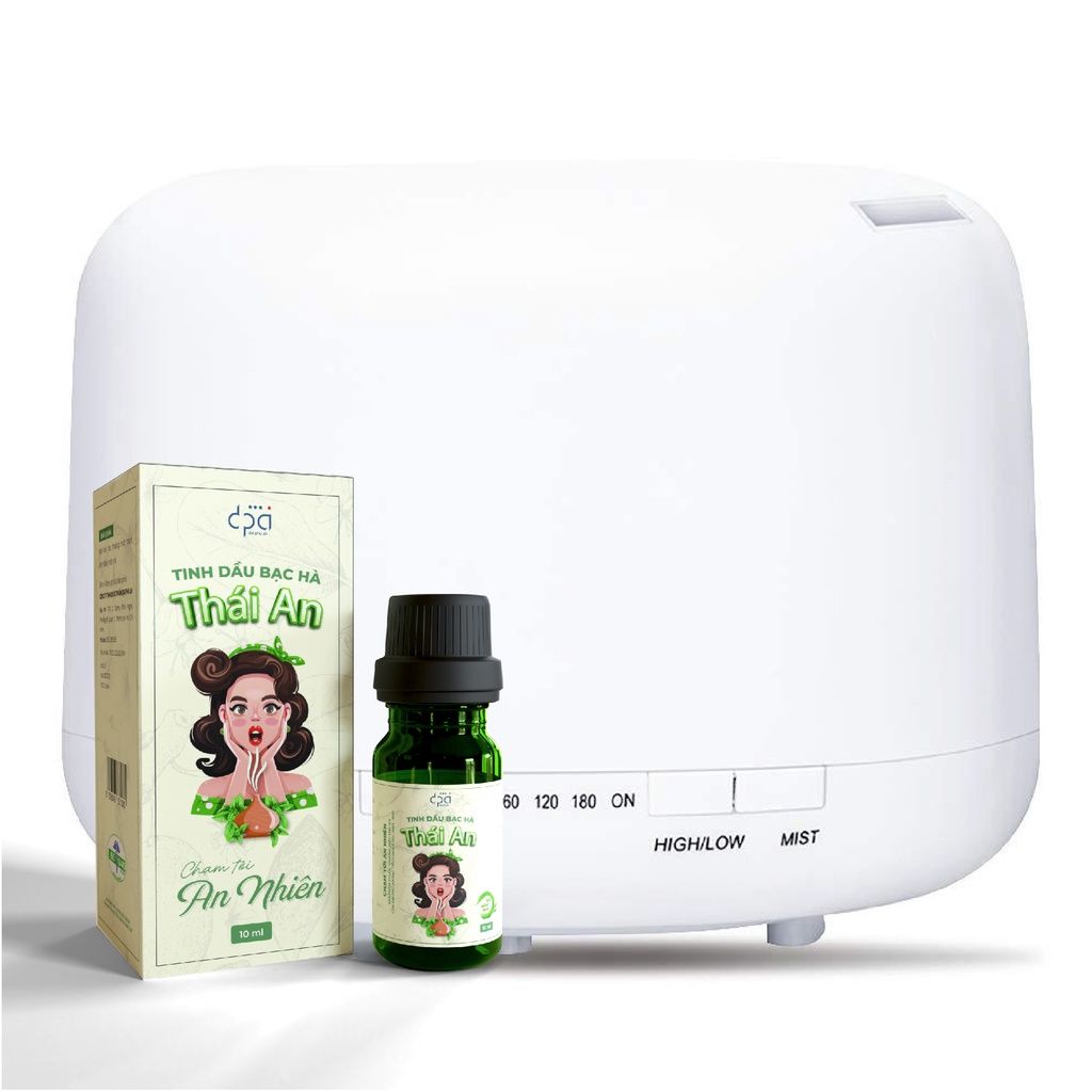  [Combo] Máy Khuếch Tán Kèm Tinh Dầu Thuần Chay Nguyên Chất Thái An (10ml) 