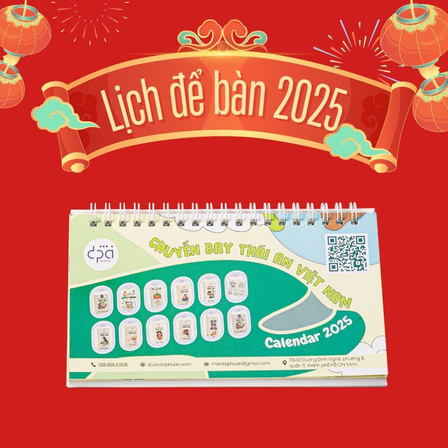  QÙA TẶNG - Lịch Để Bàn 2025 