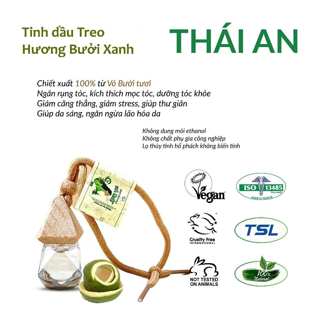  Tinh Dầu Treo Thái An Chiết Xuất Từ Thiên Nhiên Giúp Thư Giãn Khử Mùi Đuổi Muỗi Hiệu Quả - 9ml 