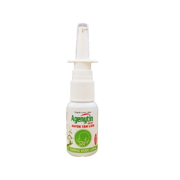  Xịt mũi họng Agenytin New Xuyên Tâm Liên Hà Thành - Giúp giảm viêm mũi, viêm xoang dị ứng, viêm họng chai 15ml 