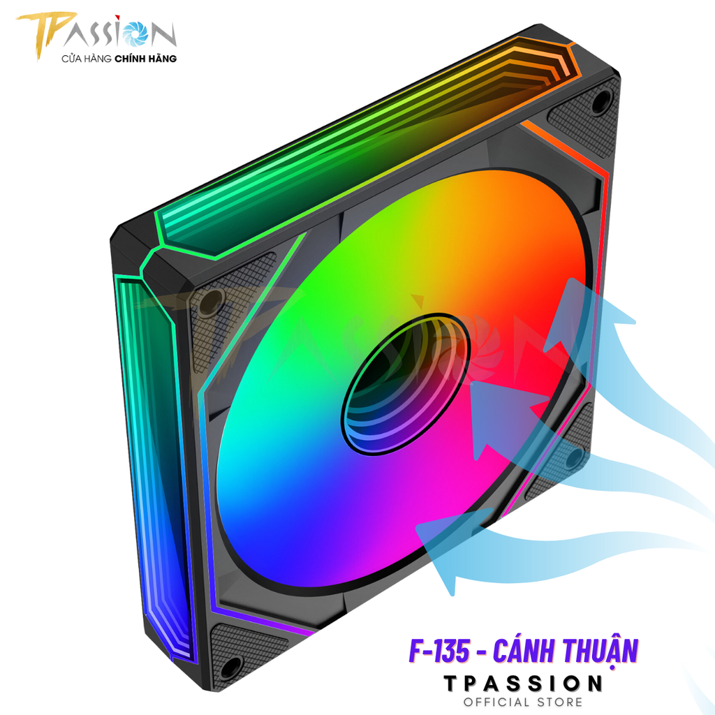 Quạt Fan Case SNOWMAN F-135 ARGB BLACK / WHITE (CÁNH THUẬN/CÁNH NGƯỢC/PWM)