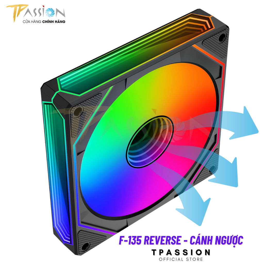 Quạt Fan Case SNOWMAN F-135 ARGB BLACK / WHITE (CÁNH THUẬN/CÁNH NGƯỢC/PWM)