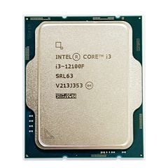 CPU INTEL CORE I3 - 12100F (3.3GHZ TURBO UP TO 4.3GHZ, 4 NHÂN 8 LUỒNG, 12MB CACHE, 58W)- SOCKET INTEL LGA 1700) - TRAY NO FAN