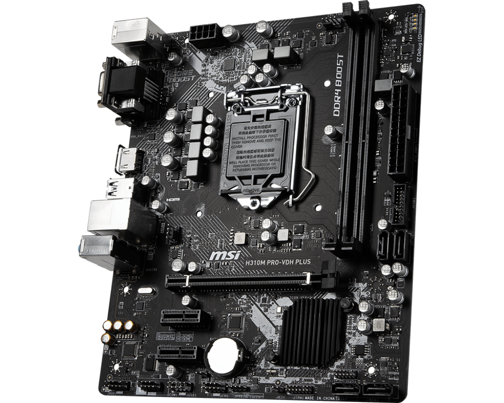 Bo mạch chủ Mainboard MSI H310M PRO-VDH PLUS (Intel H310, Socket 1151, m-ATX, 2 khe RAM DDR4)