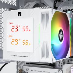 Tản nhiệt khí CPU ThermalRight Peerless Assassin 120 Digital ARGB - WHITE (Màn hình thông số/ 6 ống đồng/ 2 tháp) | PA120
