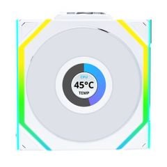 Fan Case LIAN LI UNI FAN SL WIRELESS LCD 120 | TRIPPLE PACK - WHITE (BỘ 3 CÁI KÈM HUB USB - CÁNH THUẬN)