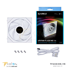 Quạt tản nhiệt LIAN LI UNI FAN TL LCD 120 / 140 | BLACK / WHITE | CÁNH THUẬN