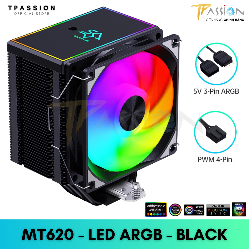 Tản nhiệt khí CPU SNOWMAN MT620 | BLACK / WHITE