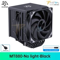 Tản nhiệt khí CPU SNOWMAN MT880 BLACK / WHITE (8 Ống đồng/2 tháp/LED ARGB 5V/LED RGB AUTO)