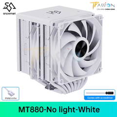 Tản nhiệt khí CPU SNOWMAN MT880 BLACK / WHITE (8 Ống đồng/2 tháp/LED ARGB 5V/LED RGB AUTO)