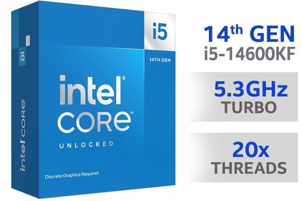CPU Intel Core i5 - 14600KF (Intel LGA1700 - 14 Core - 20 Thread - Base 3.5Ghz - Turbo 5.3Ghz - Cache 24MB - No iGPU)