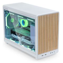 VỎ CASE MÁY TÍNH LIAN LI DAN A3 WOOD - mATX - WHITE (MATX/MFF/MÀU TRẮNG MẶT GỖ)
